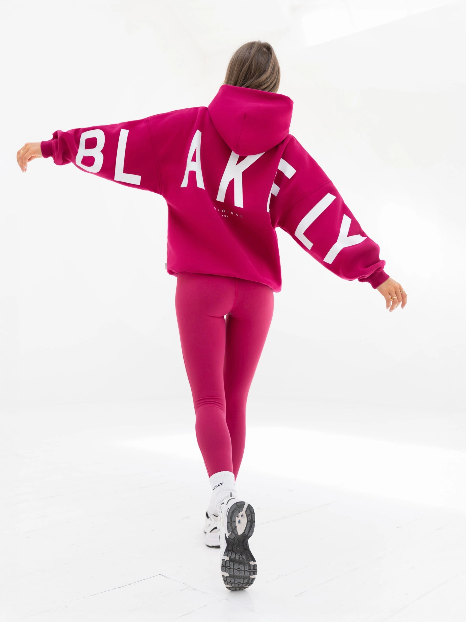 Breathable Fit Design Lightweight Midlayer Option Isabel Oversized Hoodie - Ultra Pink