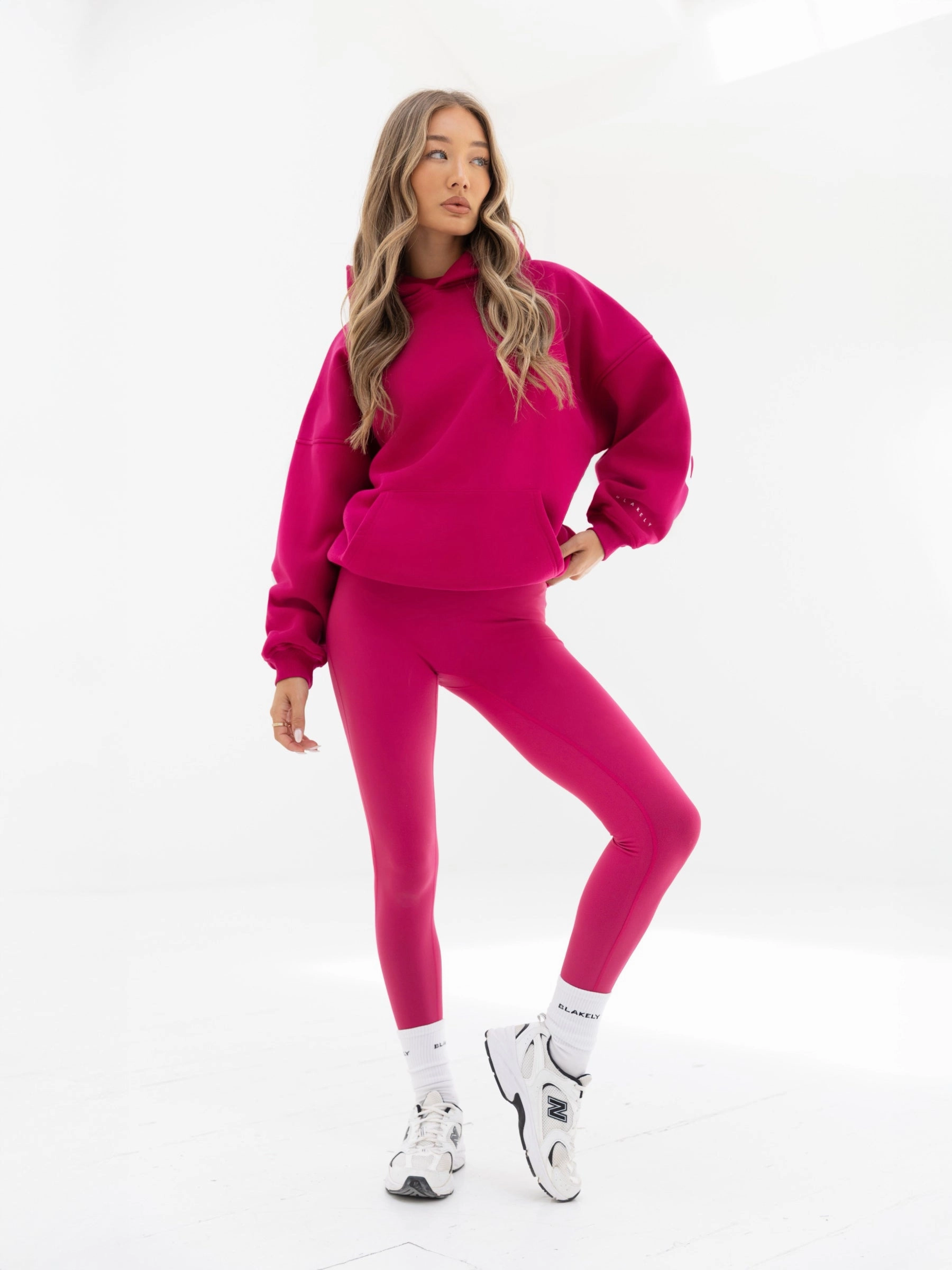 Concert Going Wrinkle Free Fabric Isabel Oversized Hoodie - Ultra Pink