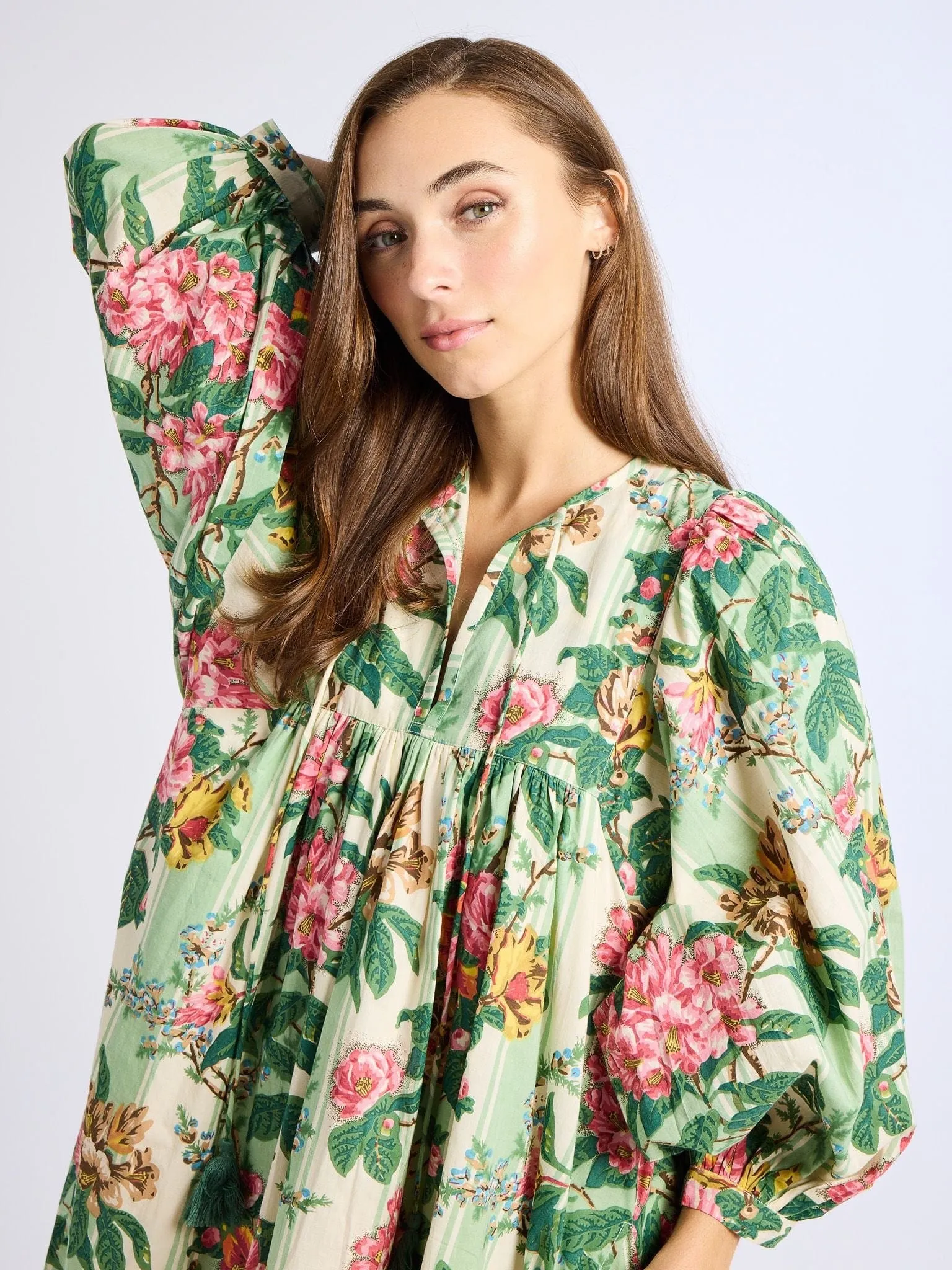 Daisy Dress in Garden Stripe All-day style Mid Season