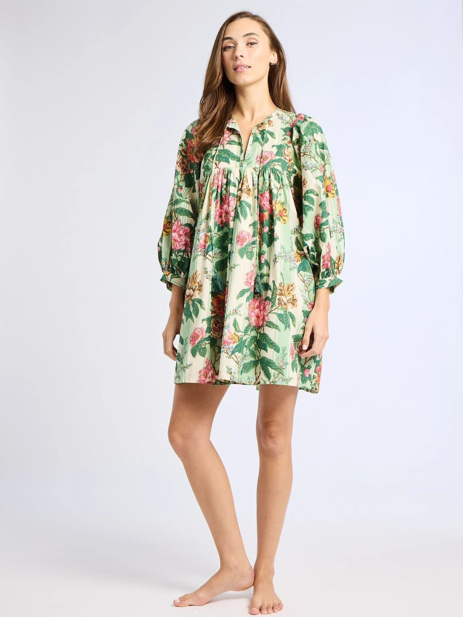 Daisy Dress in Garden Stripe Tall Girl