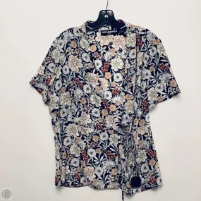 Chic Smart family gathering Top Short Sleeve Designer By Karl Lagerfeld In Floral Print, Size: Xl