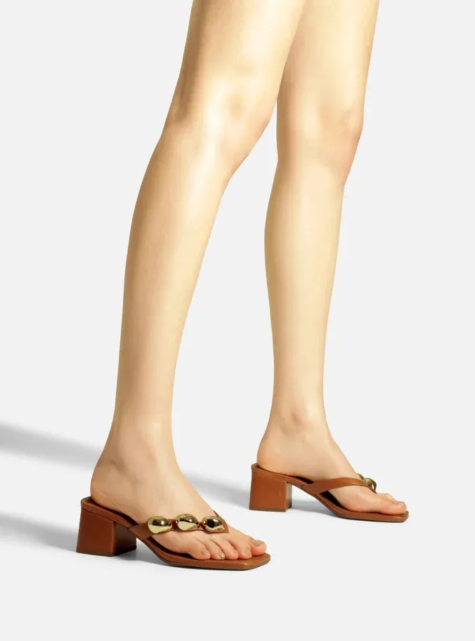 Comfortable Daily Footwear Arch support feature Sunny Leather Block Sandal