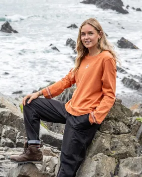Birdie - Womens Long Sleeve T-Shirt - Orange AntiPilling Structured silhouette