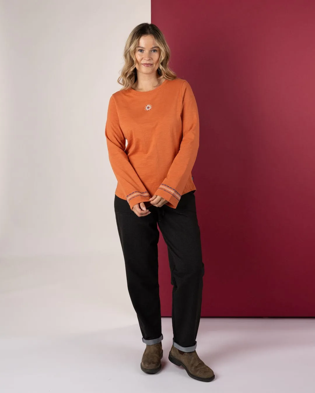 Vegan Birdie - Womens Long Sleeve T-Shirt - Orange