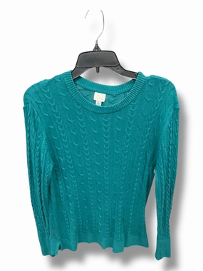 AntiStaticFinish RibbedTrims Sweater By A New Day In Teal, Size: L