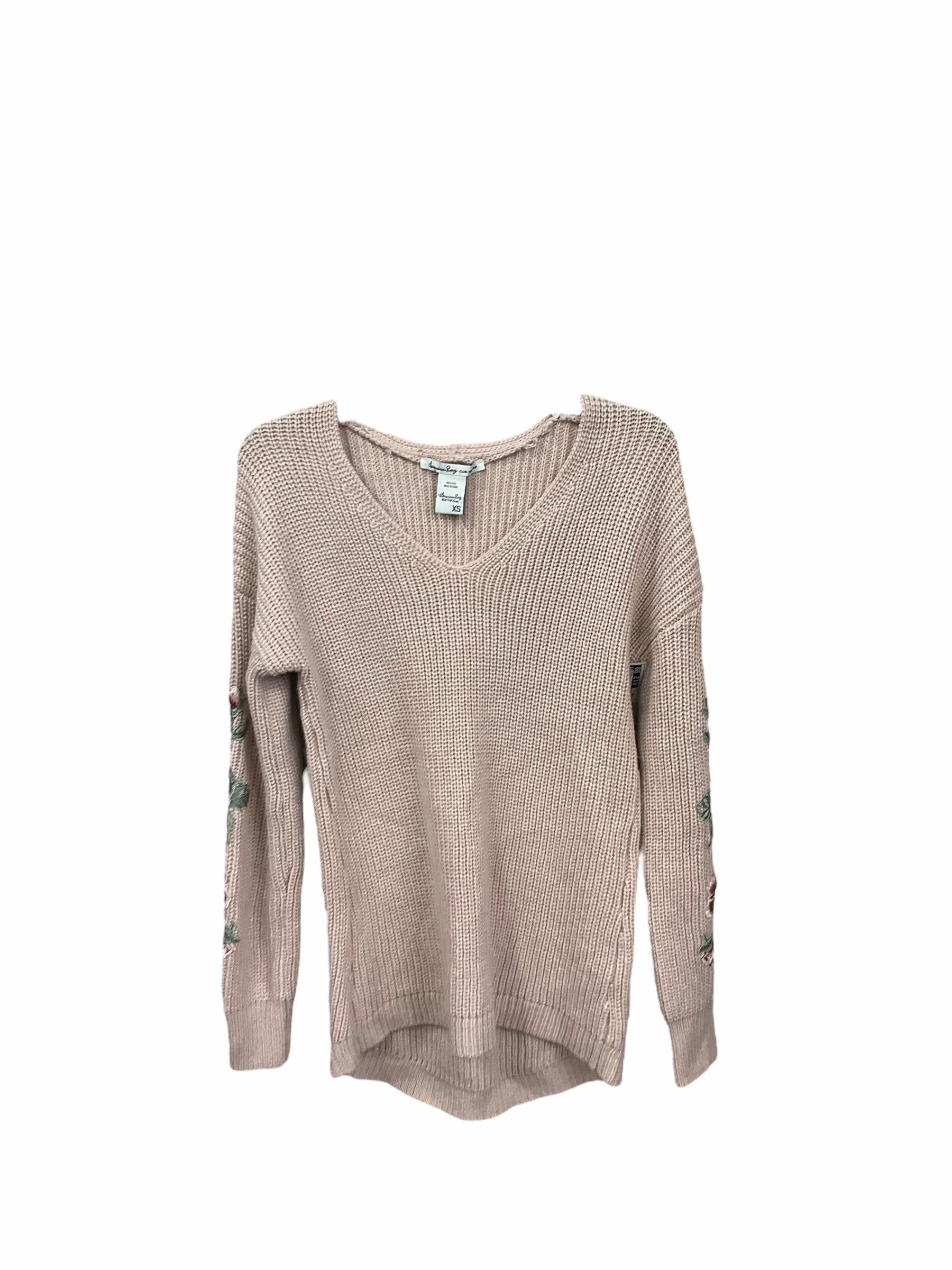 MultipanelLayout SoftInteriorLining Sweater By American Rag In Pink, Size: Xs