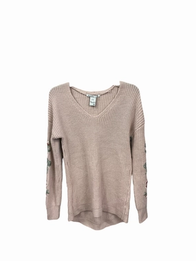 MultipanelLayout SoftInteriorLining Sweater By American Rag In Pink, Size: Xs