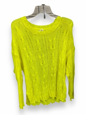 DoubleStitched Hem Sweater By Anthropologie In Yellow, Size: Xl