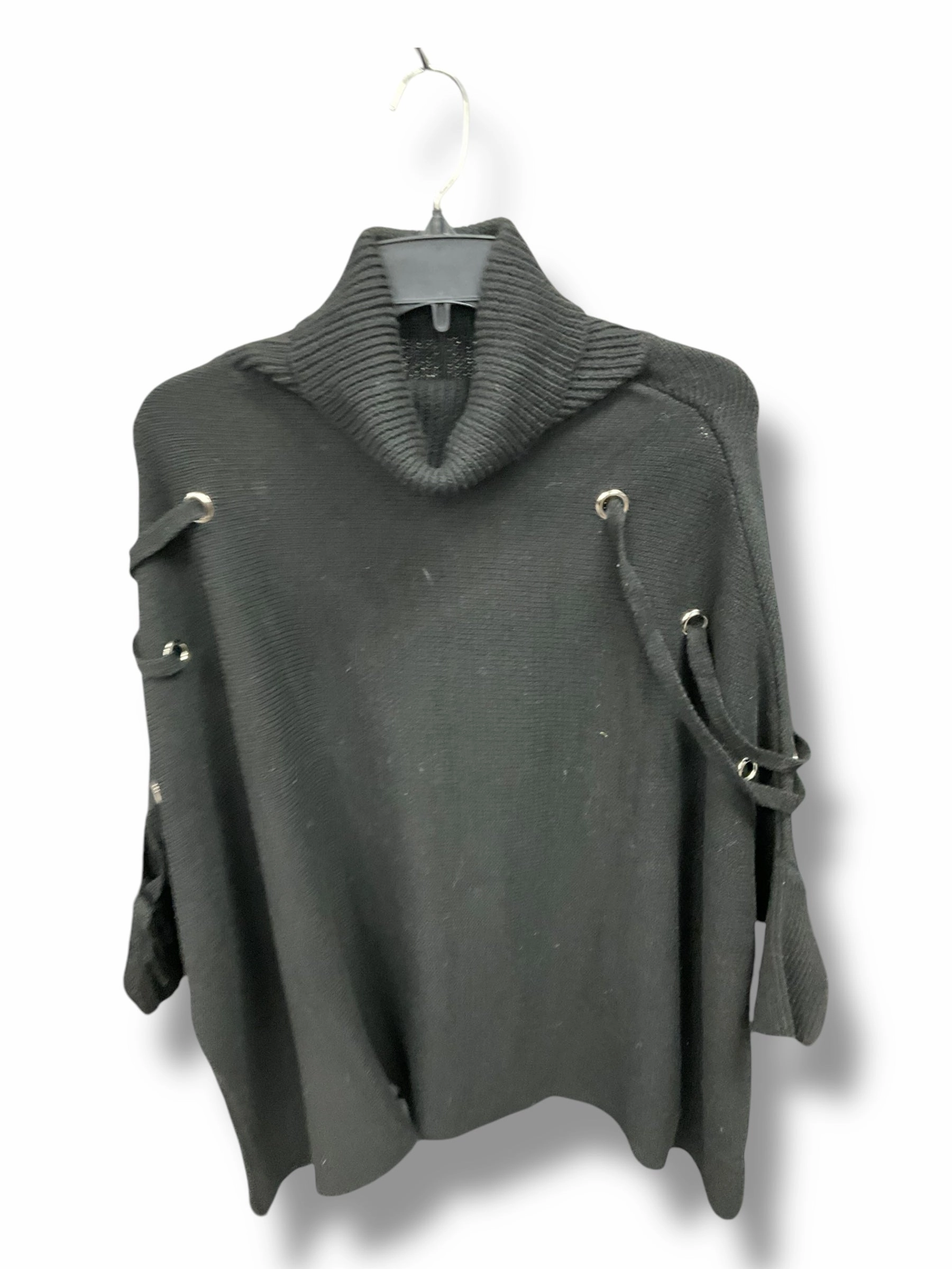 Sweater By Clothes Mentor In Black, Size: Osfm Tension Balanced Design CrossBackDesign