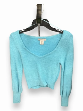 Yarn Dyed Pattern Cloth Sweater By Clothes Mentor In Blue, Size: S