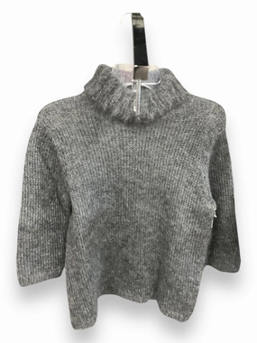 Relaxed Sweatshirt FlexibleCollarStructure Sweater By Dkny In Grey, Size: M