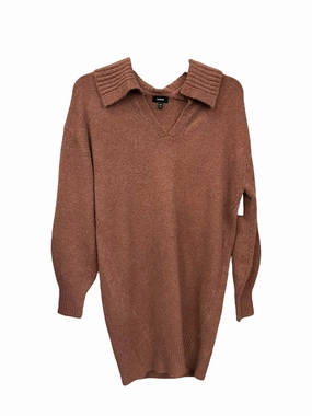 TaglessLabel Reinforced Neckline Sweater By Express In Brown, Size: Xs