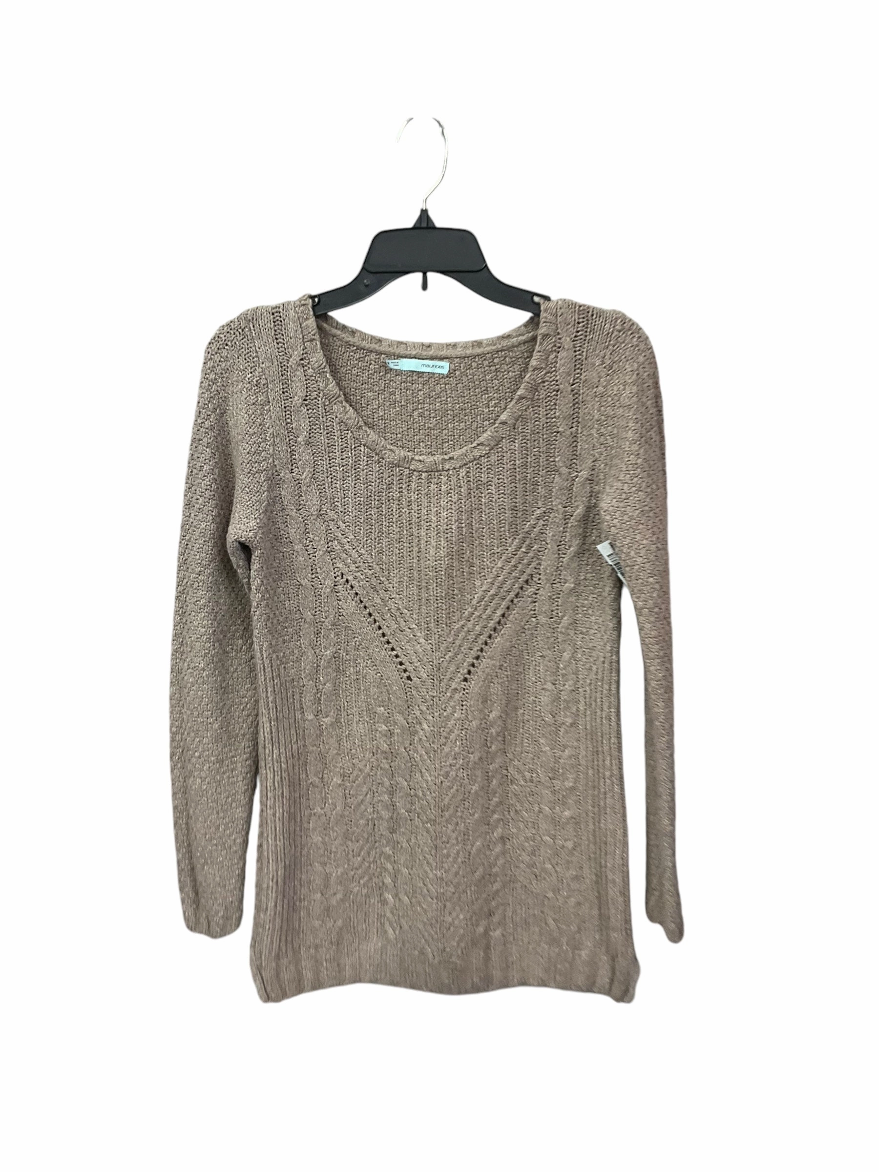 Relaxed Crew Neck Opening Sweater By Maurices In Tan, Size: M