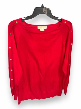 Sweater By Michael By Michael Kors In Red, Size: 1x AntiPill Texture Ultra Soft Handfeel