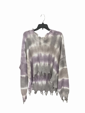 FlexibleSole BambooBlend Sweater By Rewind In Purple & White, Size: 2x
