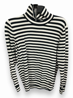 Sweater By Tommy Hilfiger In Blue & White, Size: L Tubular Body Construction