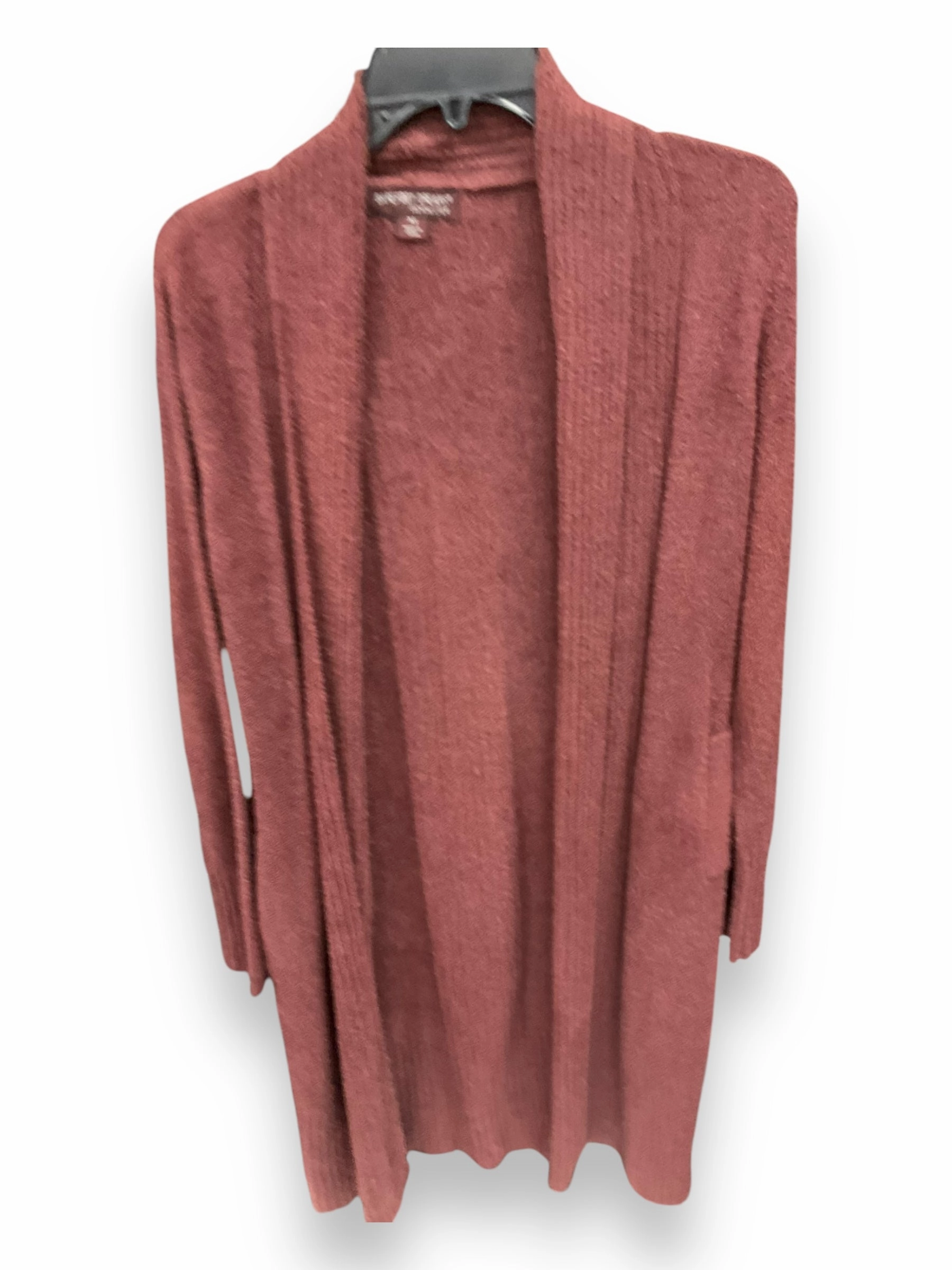 Casual Pullover Ribbed Collar Style Sweater Cardigan By Barefoot Dreams In Red, Size: Xs