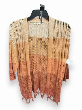 Raglan Sleeve Layered Panel Construction Sweater Cardigan By Maurices In Orange, Size: S