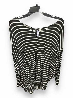 summer look Soft Cotton Blend Top Long Sleeve By Clothes Mentor In Striped Pattern, Size: L