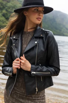 Timeless Piece Magnetic Closure Option Cara Faux Leather Jacket