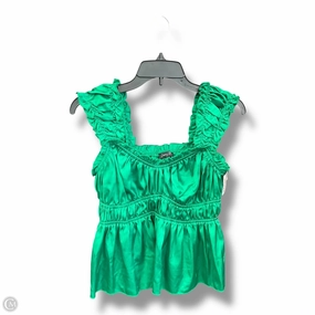 Biodegradable material Abrasion Resistant Fabric Top Sleeveless By Clothes Mentor In Green, Size: L