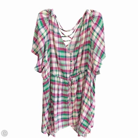 Yarn Dyed Pattern Cloth Top Short Sleeve By Torrid In Multi-colored, Size: 4x