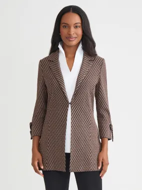 Tailored Tie Cuff Knit Jacket - True Fit Softshell Technology Reinforced Elbow Panels
