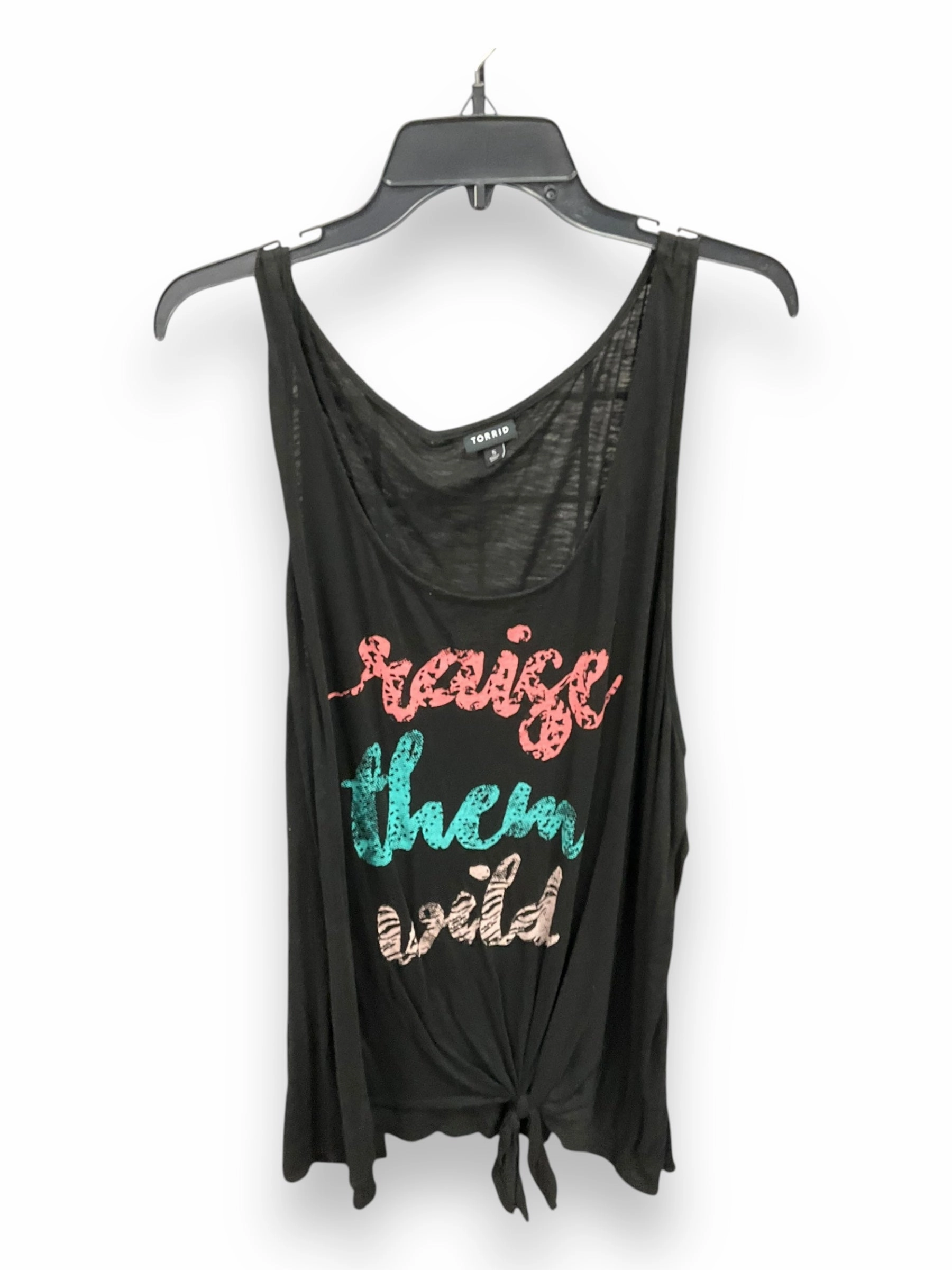 HiddenStoragePocket Odor Resistant Technology Tank Top By Torrid In Black & Pink, Size: Xxxl