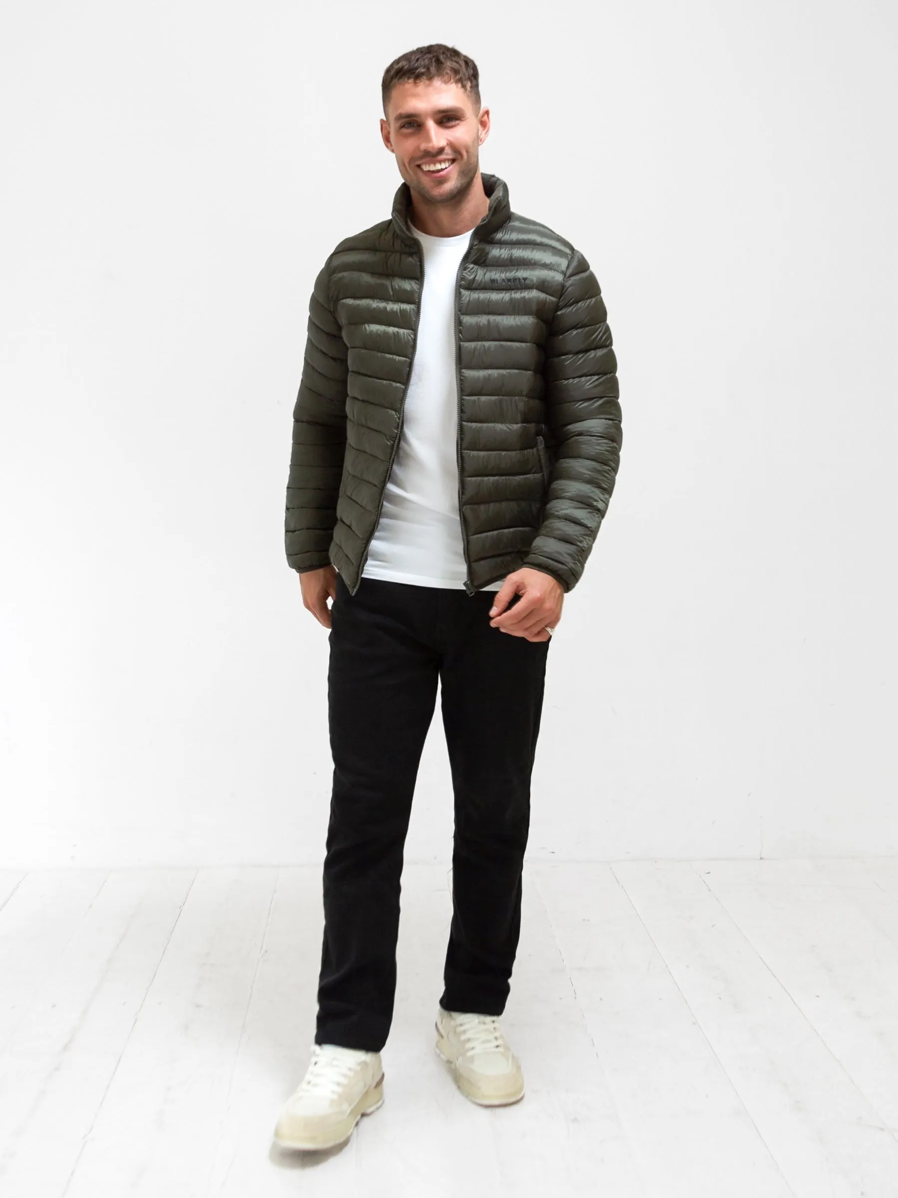 Magnetic Fastenings Glow In Dark Trims Lucas Lightweight Puffer Jacket - Dark Green