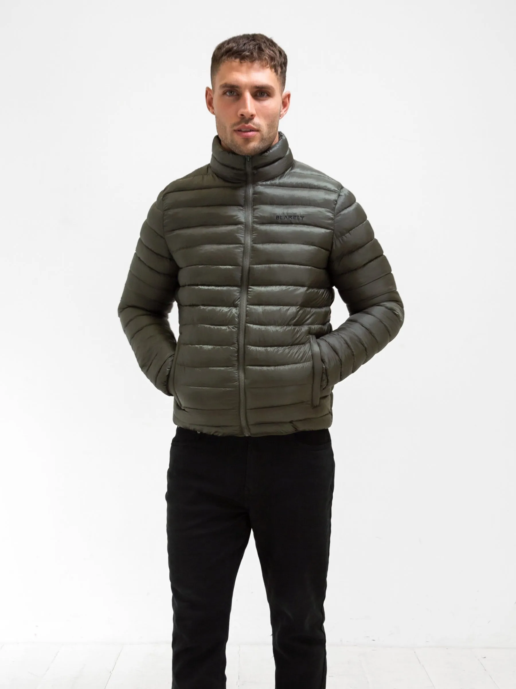 All Day Fit Lucas Lightweight Puffer Jacket - Dark Green