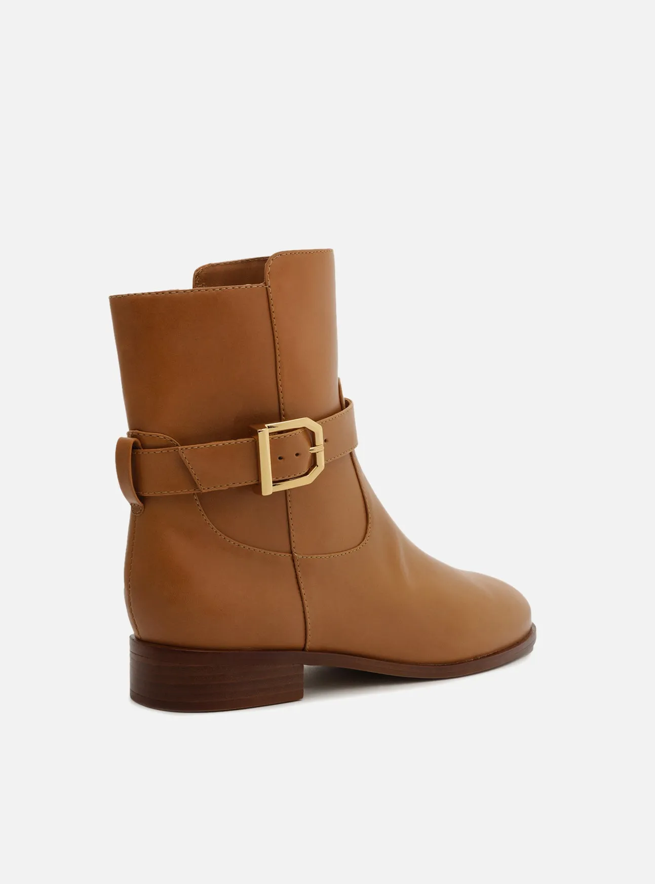 Samantha Leather Block Boot Fashion Fit