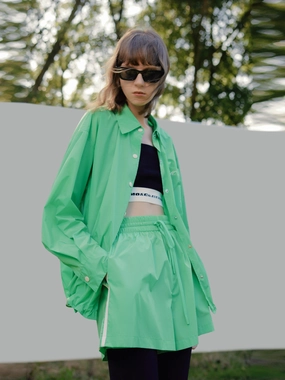 MC Logo Shirt Jacket Anti Snag Weave