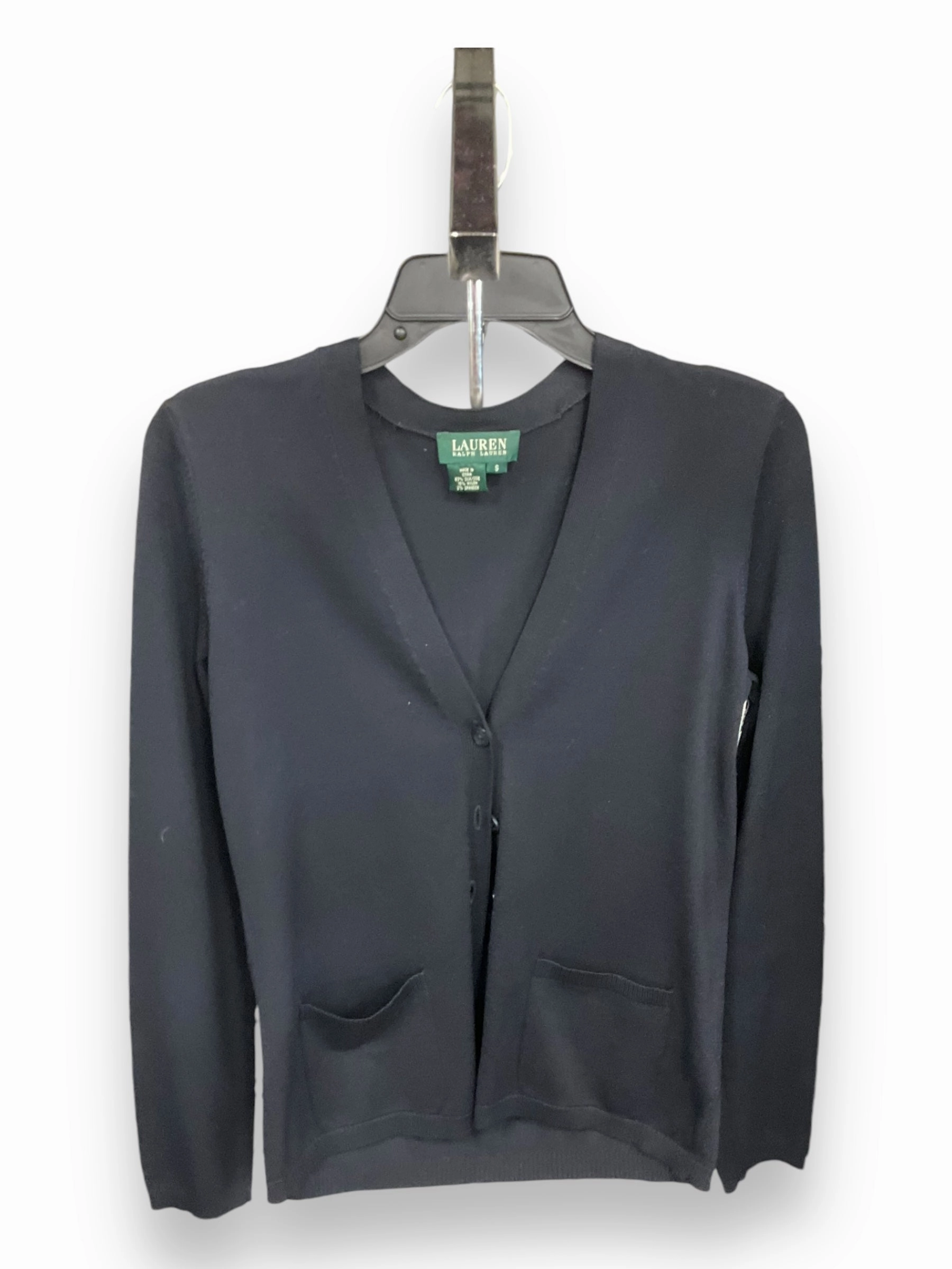 Cardigan Designer By Lauren By Ralph Lauren In Black, Size: S UVProtective Coating EcoFriendlyBlend