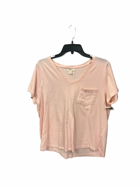 Top Short Sleeve Basic By Style And Company In Peach, Size: Xl TonalStitching