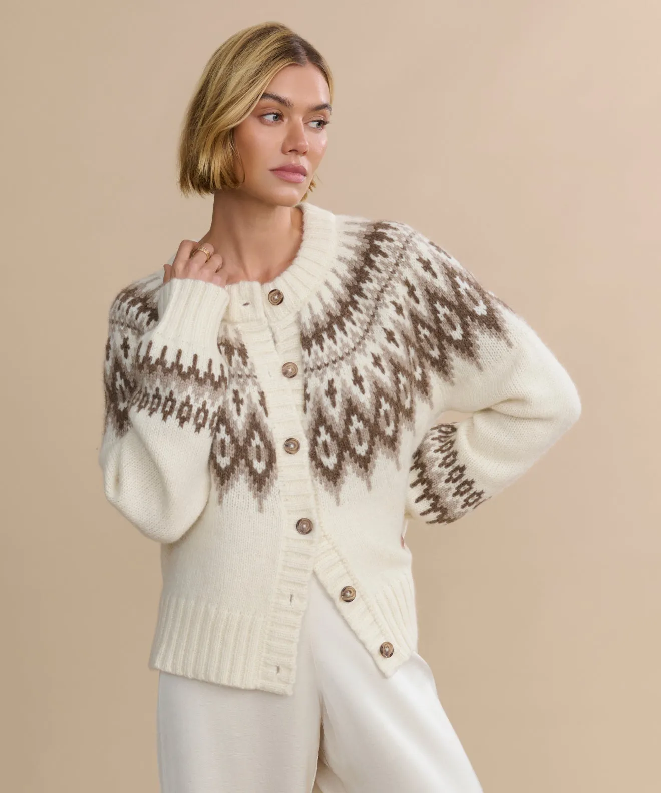 Thatcher Crewneck Cardigan Relax Fit Design Winter Must-Have