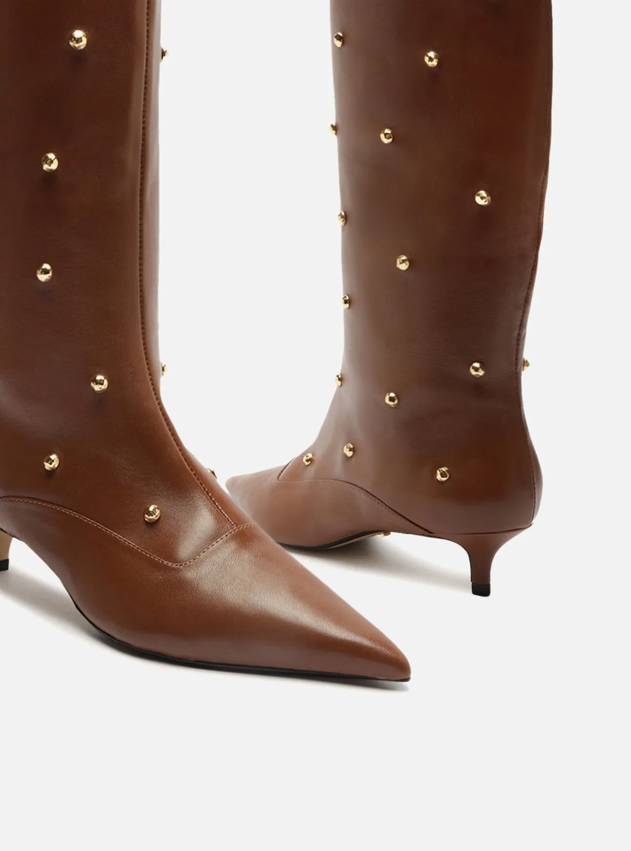 The Campaign Brown Leather Boot Lace-Up Design