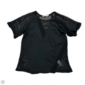 Smooth Look Top Short Sleeve Luxury Designer By Alexander Wang In Black, Size: Xs