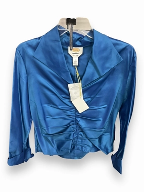 Convertible Collar NonIrritating Stitching Top Long Sleeve By Talbots In Blue, Size: M