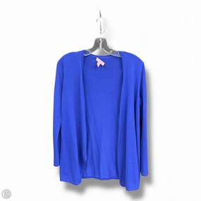 Rubberized grip Reinforced Shoulder Panels Sweater Cardigan Designer By Lilly Pulitzer In Blue, Size: Xs