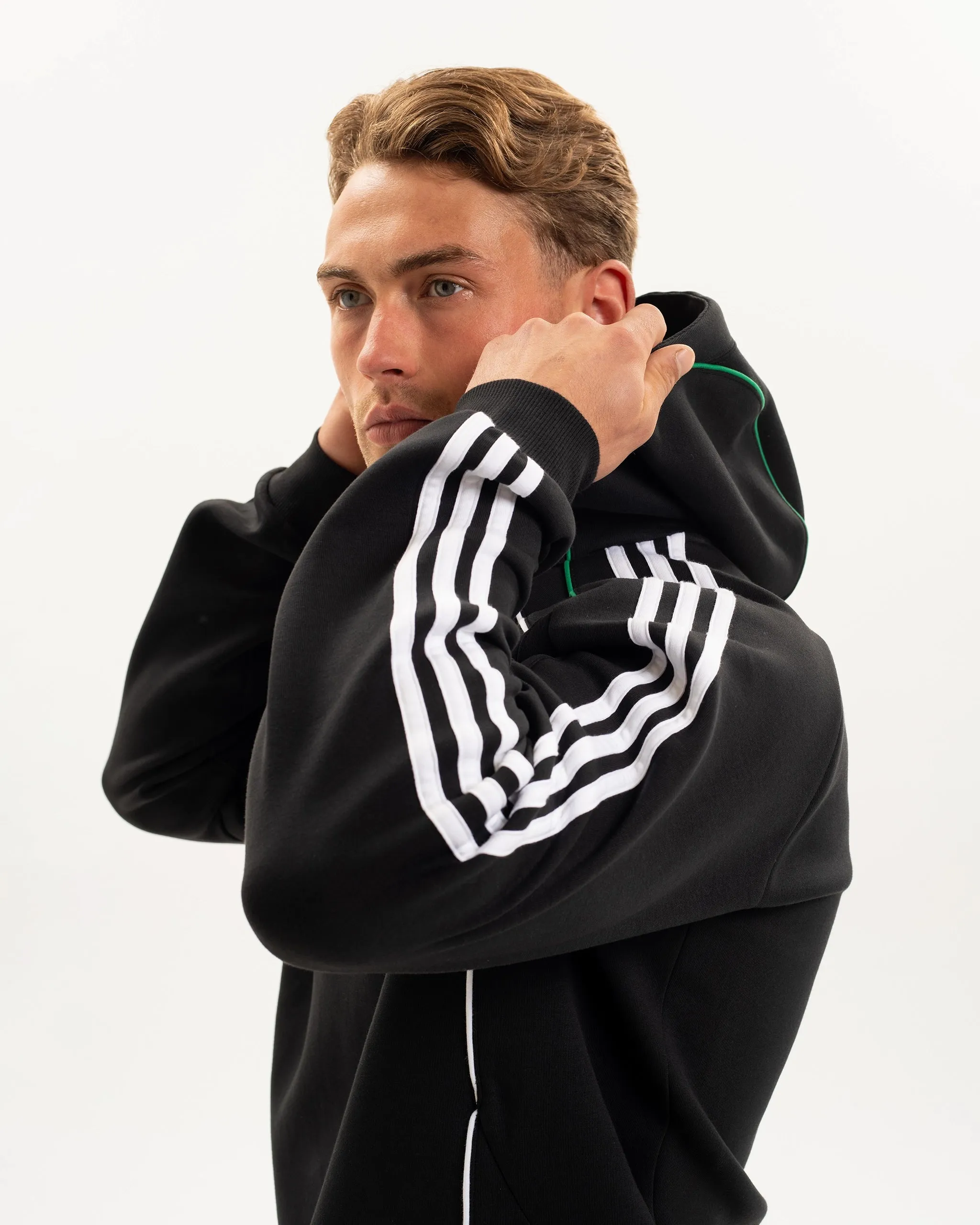 Newcastle United adidas Men's Urban Purist Black Doubleknit Hoodie Versatile knitwear Flexible Design