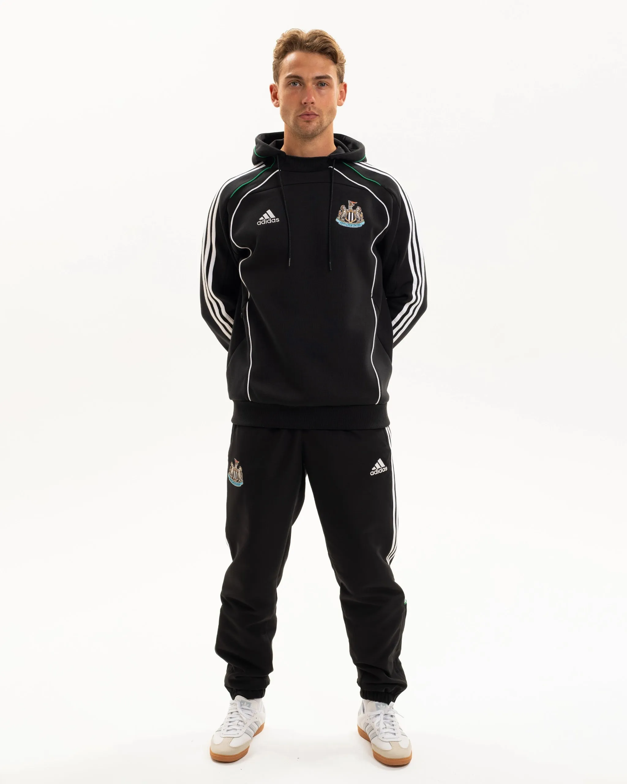 Thermal Lock Stitching Newcastle United adidas Men's Urban Purist Black Doubleknit Hoodie