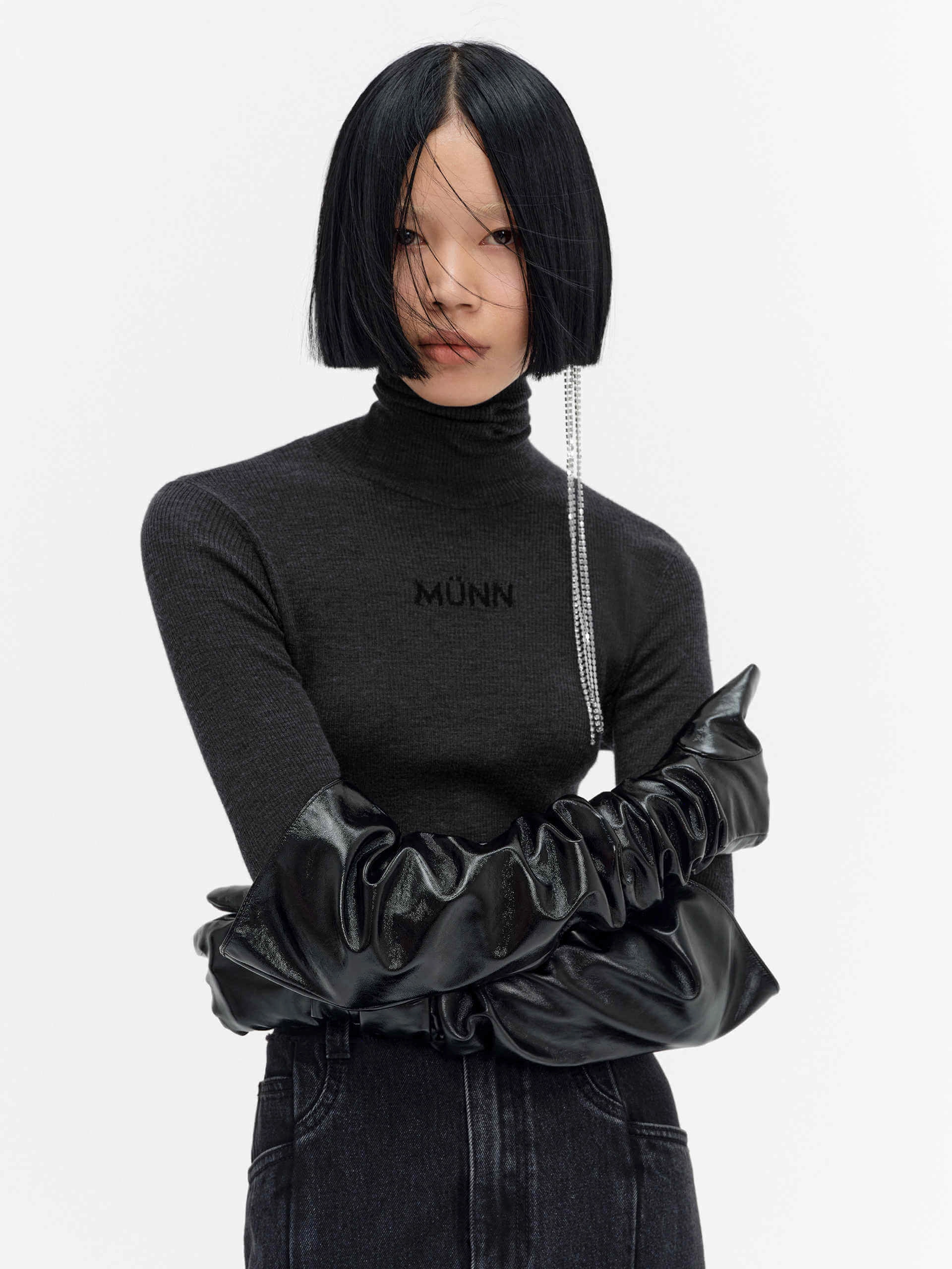 Merino Wool Turtleneck Top Ultra Soft Weave Odor Neutralizing Fabric