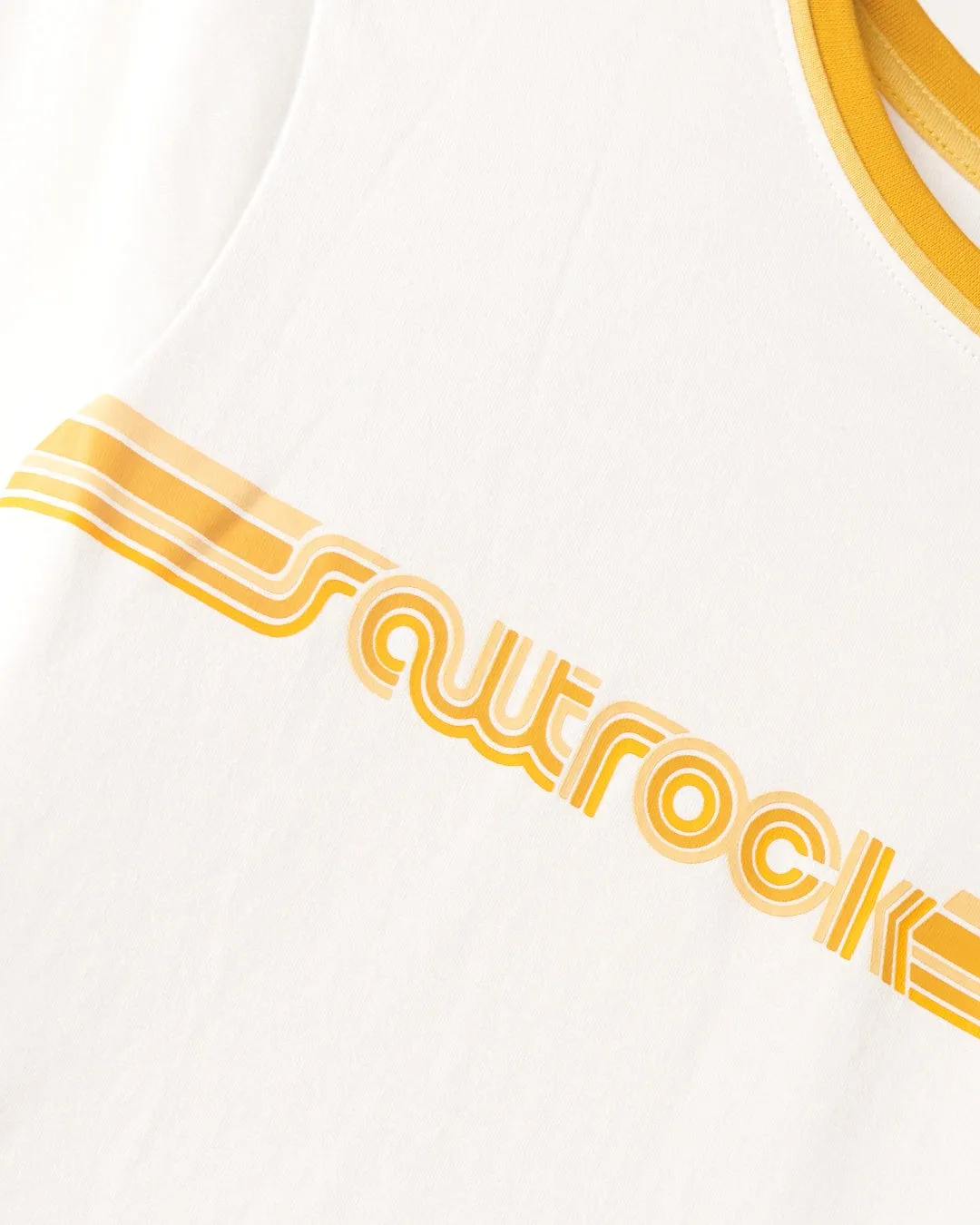 Retro Ribbon - Womens Shorts Sleeve T-Shirt - White Stretchable Knit Quick Layer Fit