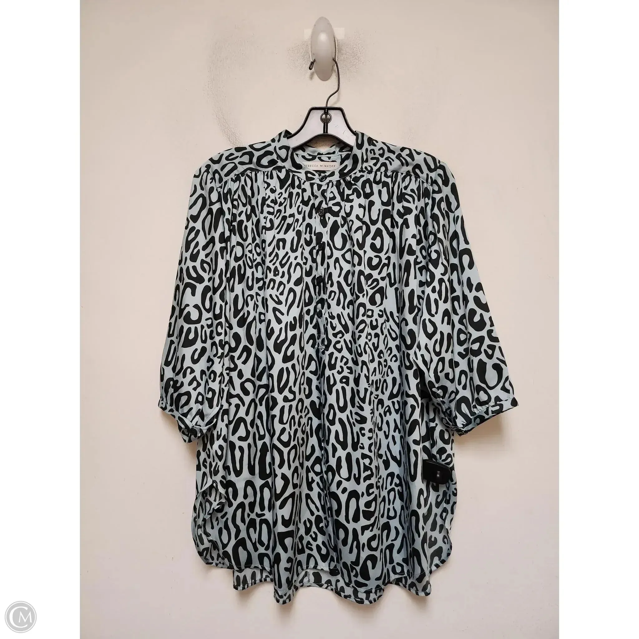 Top Short Sleeve Designer By Rebecca Minkoff In Leopard Print, Size: S Daily Fashion Foam Print Detail