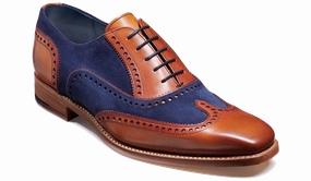 Stylish Business Footwear Spencer - Antique Rosewood / Navy Suede