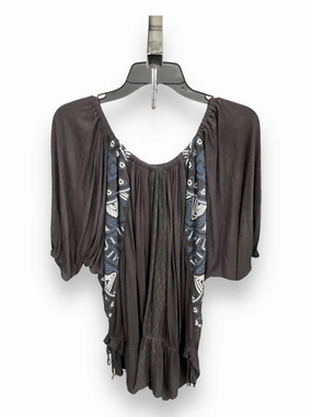 Top 3/4 Sleeve By Free People In Multi-colored, Size: S RecycledPolyester Natural Fiber Blend