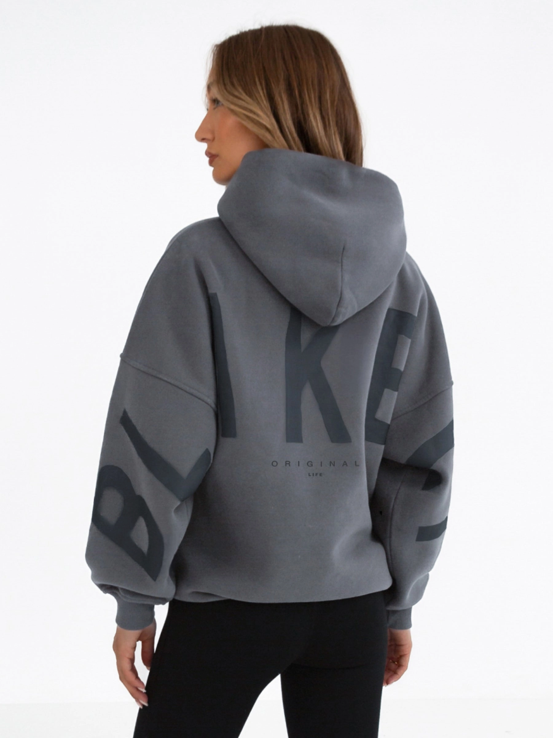 Tonal Isabel Oversized Hoodie - Charcoal Cool Weather Wear Jaguar like