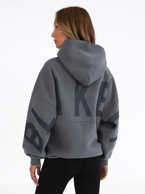 Tonal Isabel Oversized Hoodie - Charcoal Cool Weather Wear Jaguar like