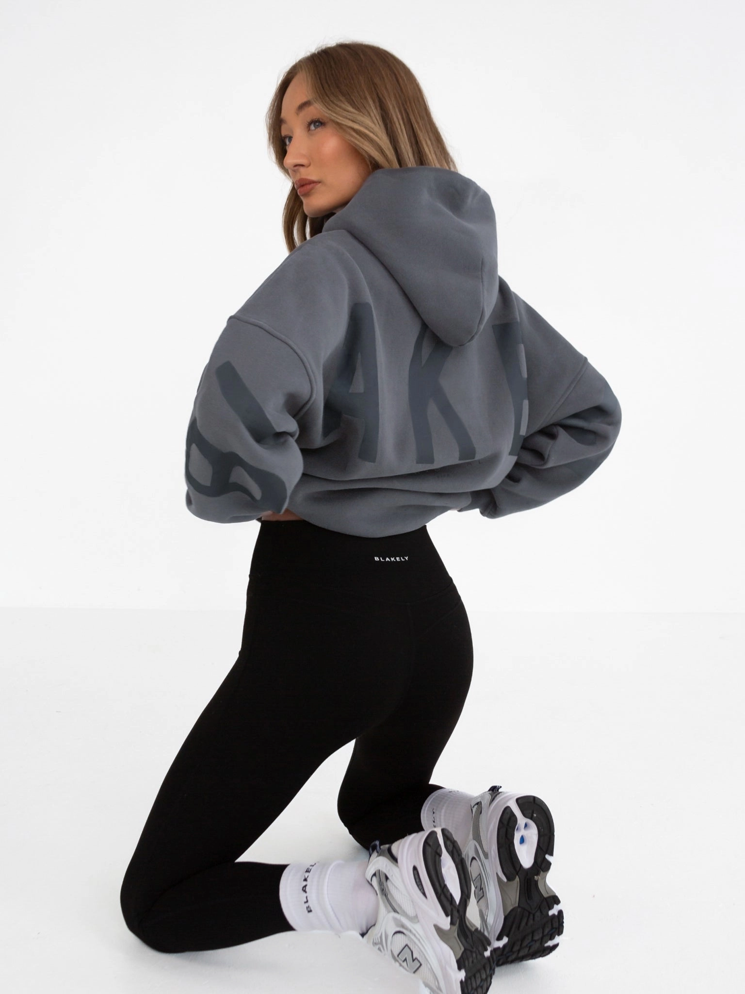 Tonal Isabel Oversized Hoodie - Charcoal Polar bear like