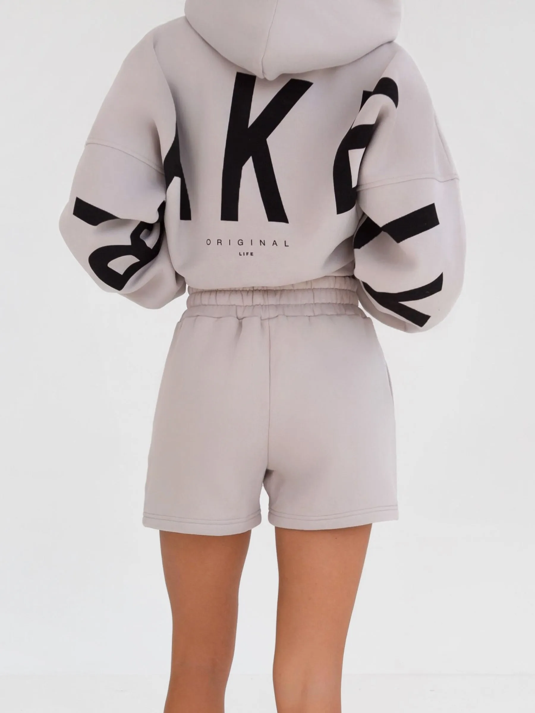 Isabel Jogger Shorts - Stone Non Restrictive Fit